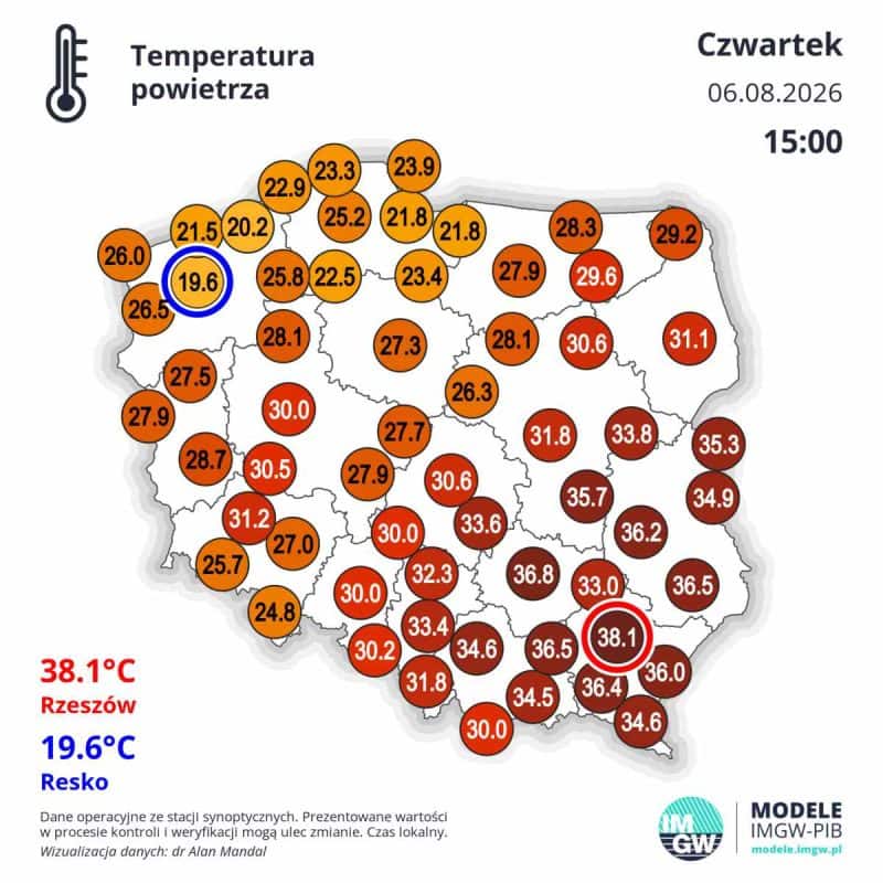 silny upał i groźne burze
