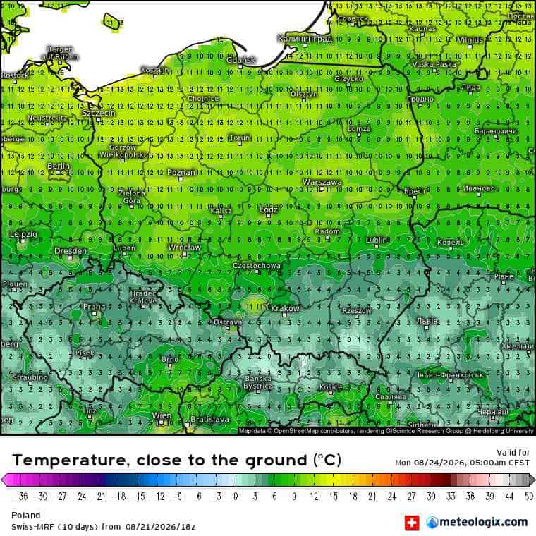 według SWISS-MRF mróz