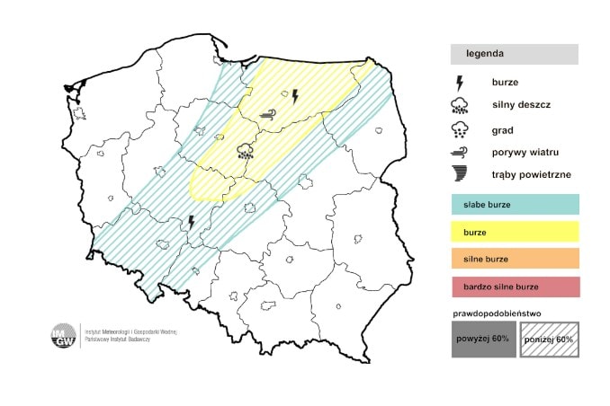 groźna pogoda w kraju i burze
