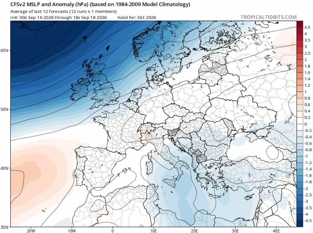 nowa anomalia pogodowa na październik 2026 r. 