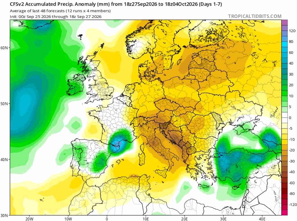 blokada wyżowa. Potężny antycyklon blokujący deszcz i wilgotne fronty atmosferyczne.