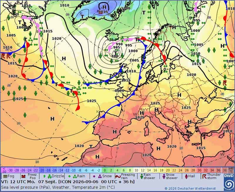 Pogoda na 5 dni. Sytuacja synoptyczna