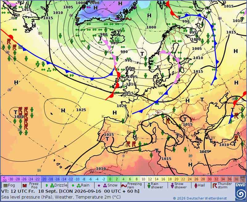 Pogoda na weekend. Sytuacja synoptyczna