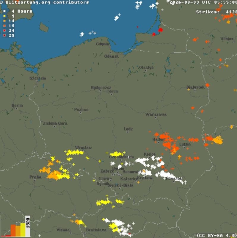 burze w kraju i dynamiczna aura