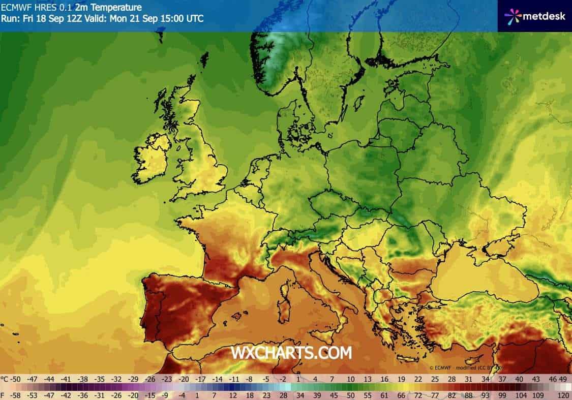Początek tygodnia przyniesie upał na południu Europy