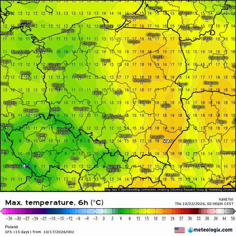 ciepło w Polsce