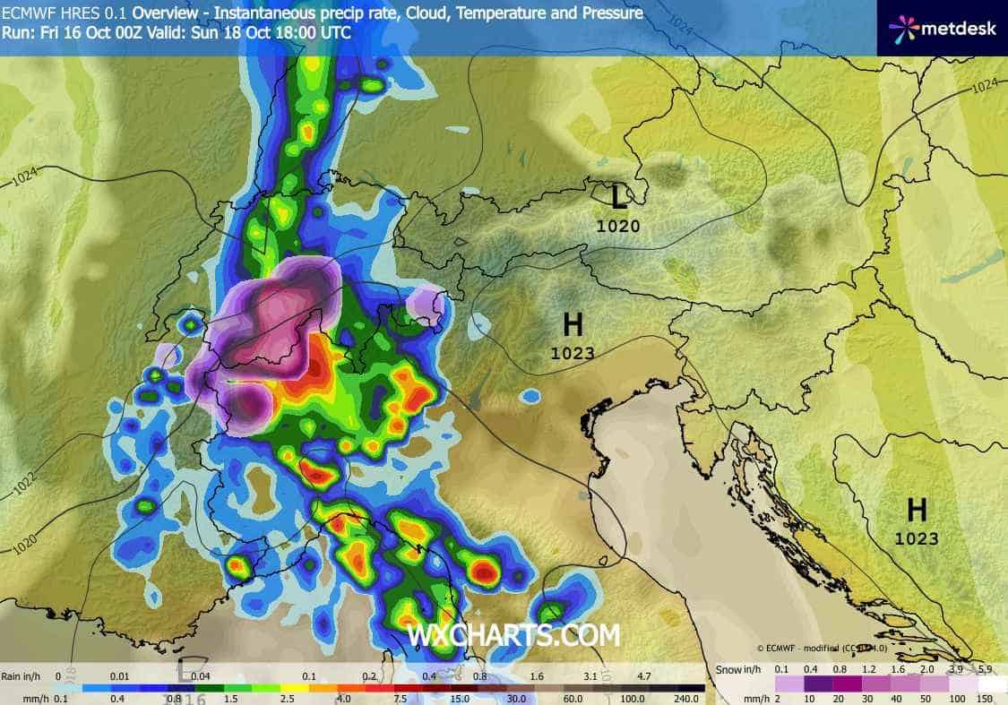 śnieg i atak zimy w Alpach