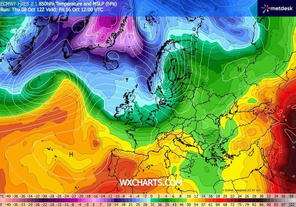 Chłodne masy powietrza. Atak zimy na północy Europy