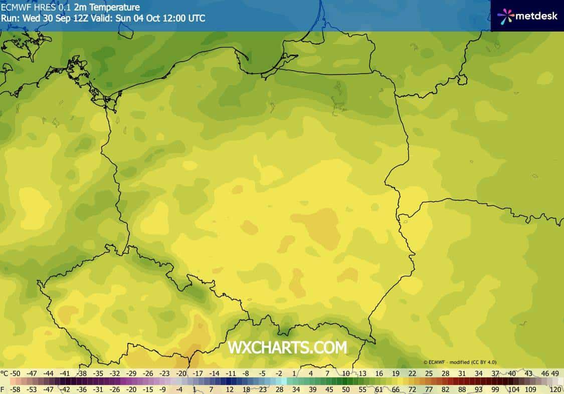 Ochłodzenie w weekend w Polsce
