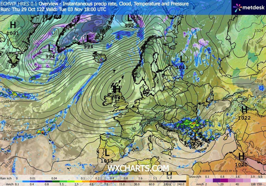 Mróz dotrze do Europy. Sytuacja synoptyczna