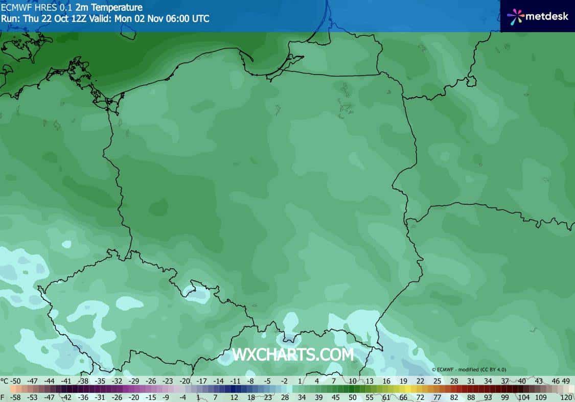 Mróz i przymrozki w Polsce na początku listopada