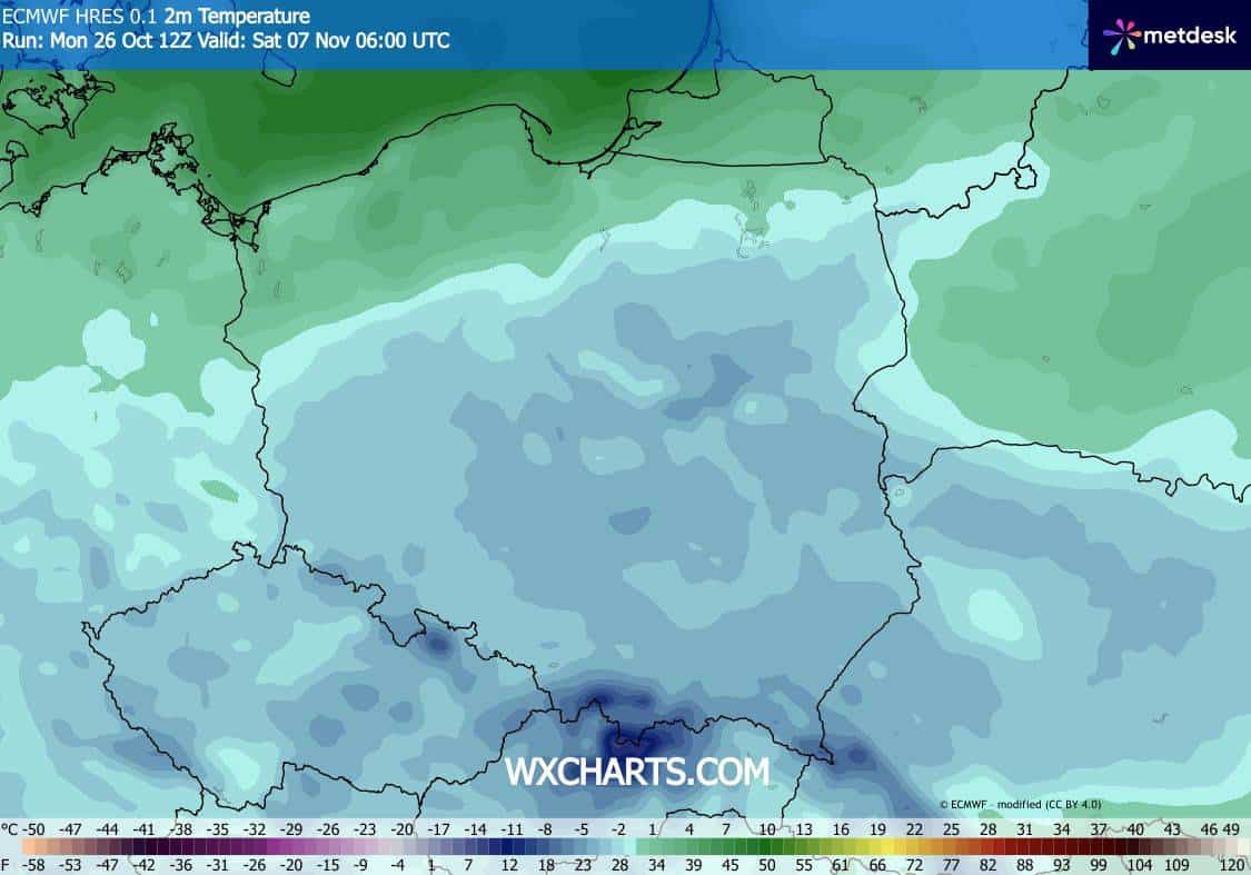 Ochłodzenie przyniesie silny mróz w Polsce w listopadzie