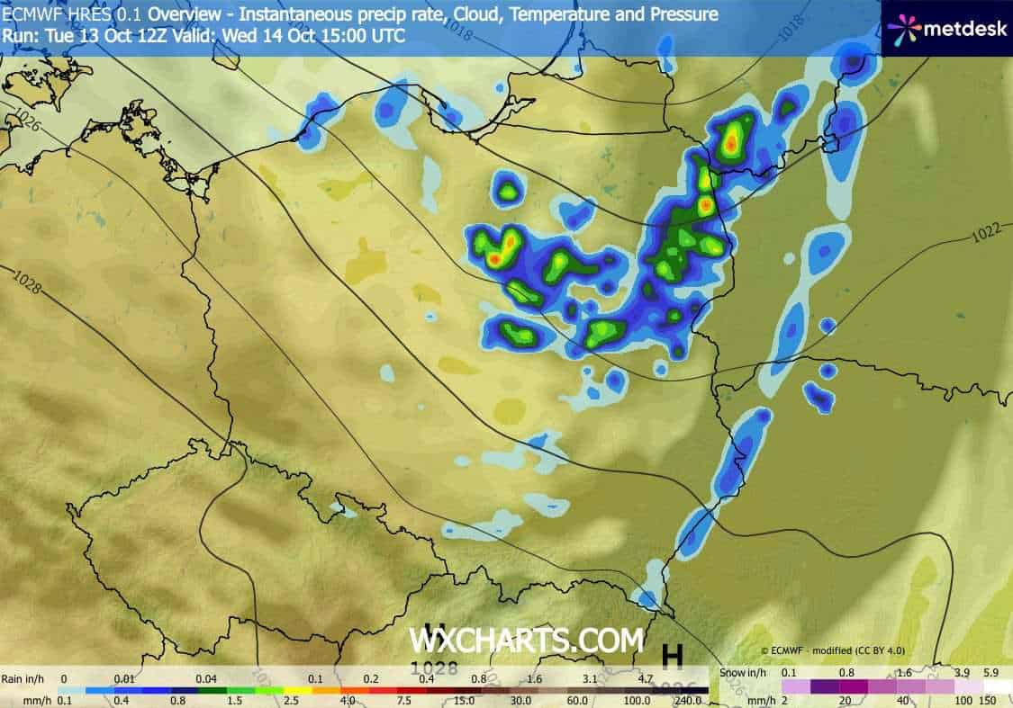 Dynamiczna pogoda i konwekcja w kraju. Groźna pogoda w kraju