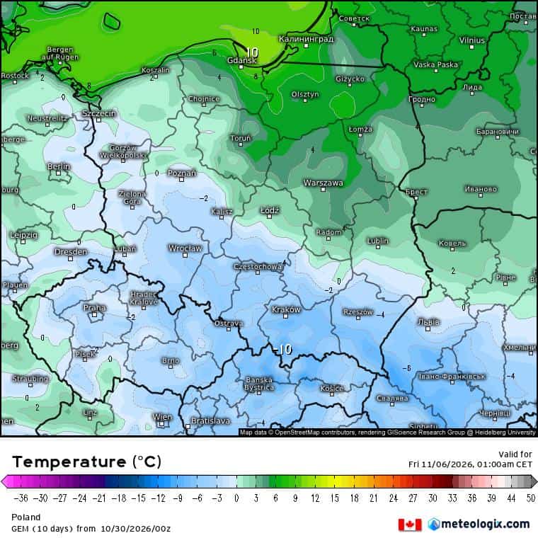 silny mróz i wielka zmiana pogody. Wejście w okres termicznego przedzimia. Fala chłodu w Polsce potrwa od 5 do 10 dni. 
