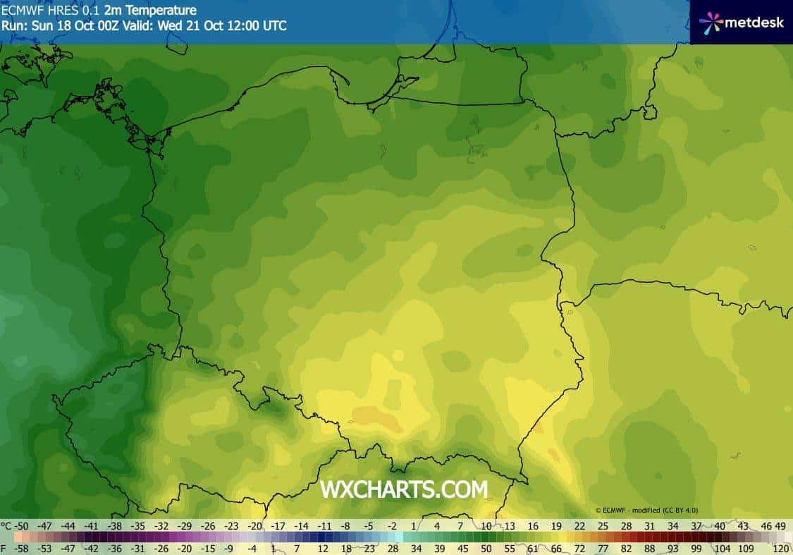 Pogoda na 5 dni. Przyjemne temperatury w środku tygodnia