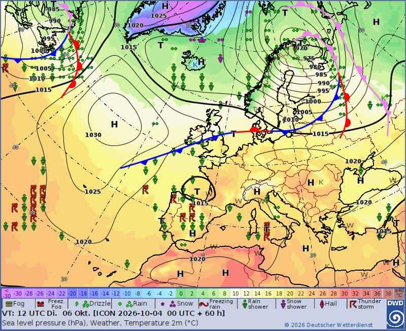 Pogoda na 5 dni. Sytuacja synoptyczna na początku tygodnia