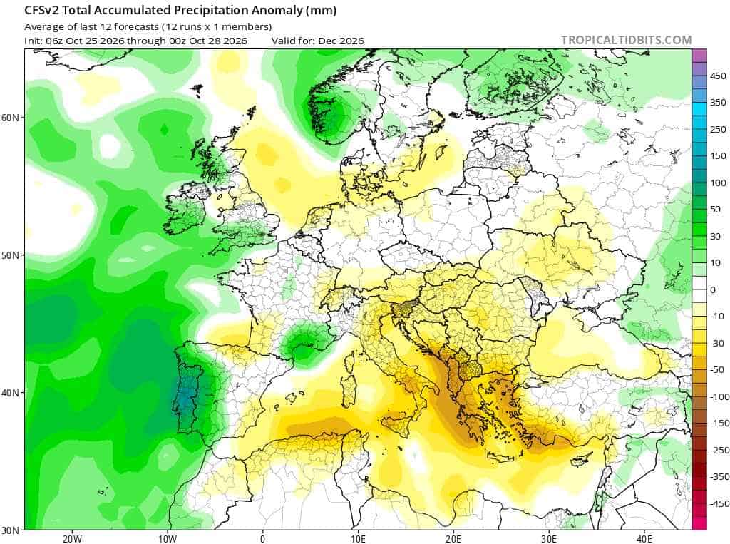 Nowa prognoza pogody na grudzień 