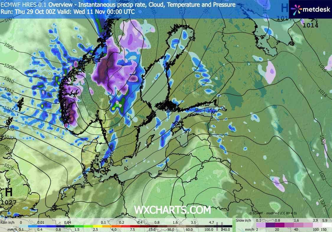 Kolejna fala opadów i siarczystego mrozu. W zasięgu wyżu nocne spadki temperatur przekroczą -15°C.
