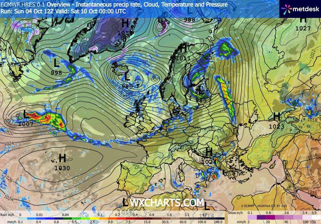 Wichura i załamanie pogody w weekend. Sytuacja synoptyczna