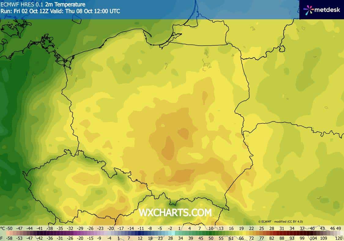 Wysokie temperatury w Polsce w przyszłym tygodniu