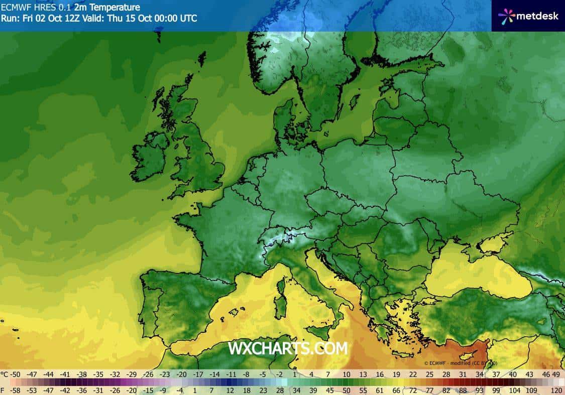 Ochłodzenie wypchnie upał z Europy w połowie miesiąca