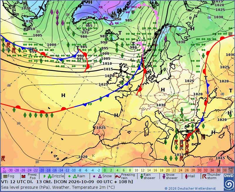 Wichura nad Europą. Sytuacja synoptyczna